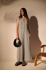 TIME TO PLAY STRIPE JUMPSUIT