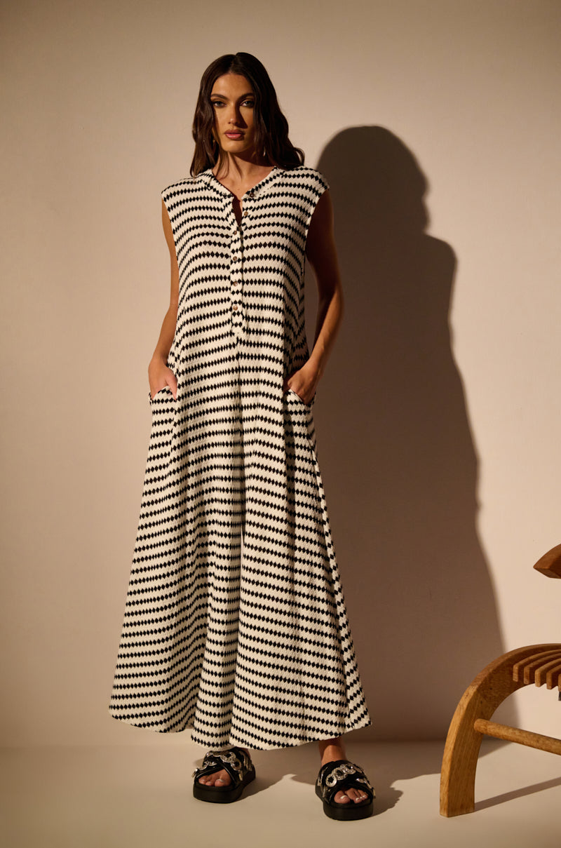 TIME TO PLAY STRIPE JUMPSUIT
