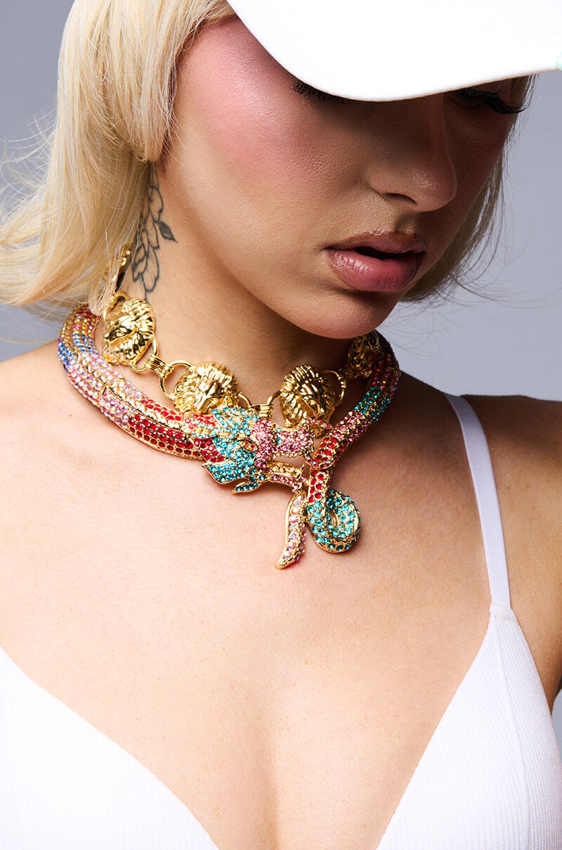 WAY TOO FLAME STATEMENT NECKLACE